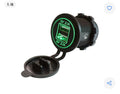 Tomada Carregador USB Veicular 4.2a - 2 Saídas 2.1a Substitui O Acendedor Led Verde